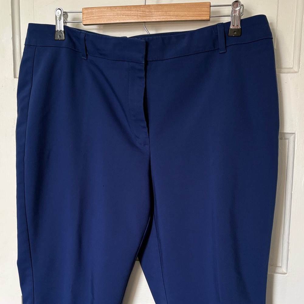 White House Black Market Royal Blue Cropped Dress Pants Sz 14 - Picture 2 of 6
